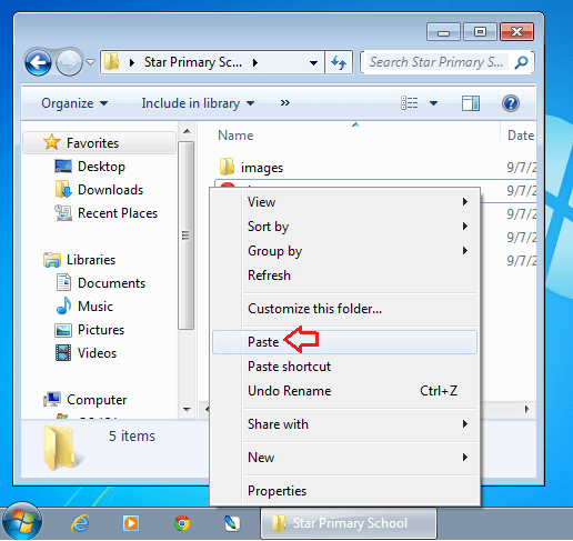 فائل Paste کریں فائل Paste کریں