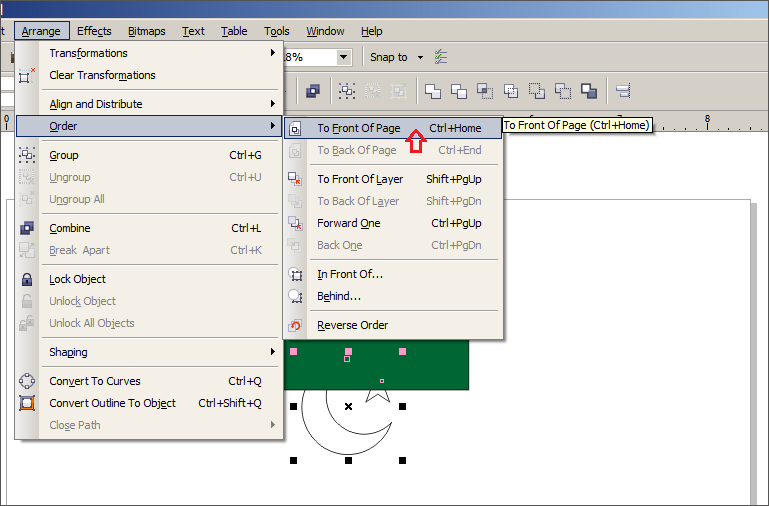 آبجیکٹس کا آرڈر تبدیل کرکے ایک دوسرے کے اوپر لائیں۔ آبجیکٹس کا آرڈر تبدیل کرکے ایک دوسرے کے اوپر لائیں