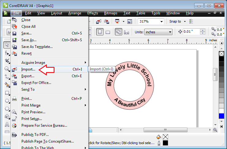 امیج فائل کورل ڈرا میں امپورٹ کریں امیج فائل کورل ڈرا میں امپورٹ کریں
