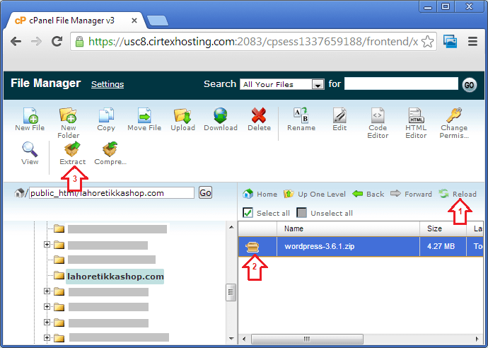 ورڈ پریس کی زپ فائل کو ان زپ کریں ورڈ پریس کی زپ فائل کو ان زپ کریں