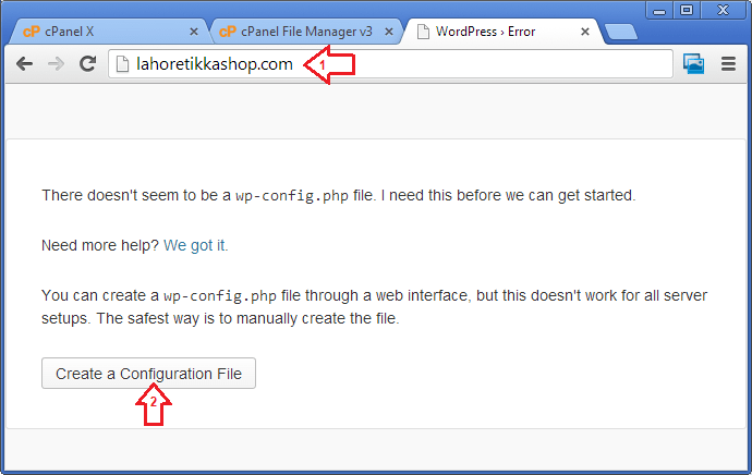 ورڈ پریس کی نئی تنصیب کے لیے کنفیگریشن فائل بنائیں ورڈ پریس کی نئی تنصیب کے لیے کنفیگریشن فائل بنائیں