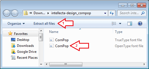 ڈنگ بیٹ فونٹ کی زپ فائل کھولیں