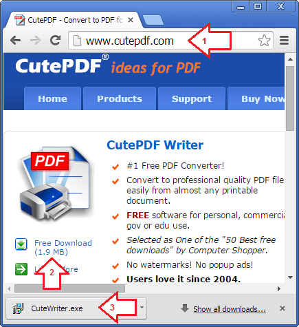 کیوٹ پی ڈی ایف کی ویب سائٹ سے سافٹ ویئر ڈاؤن لوڈ کریں