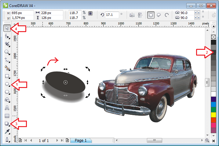 کراپ کیے گئے آبجیکٹ کے نیچے سایہ بنائیں
