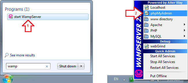 پی ایچ پی مائی ایڈمن ایپلی کیشن کھولیں